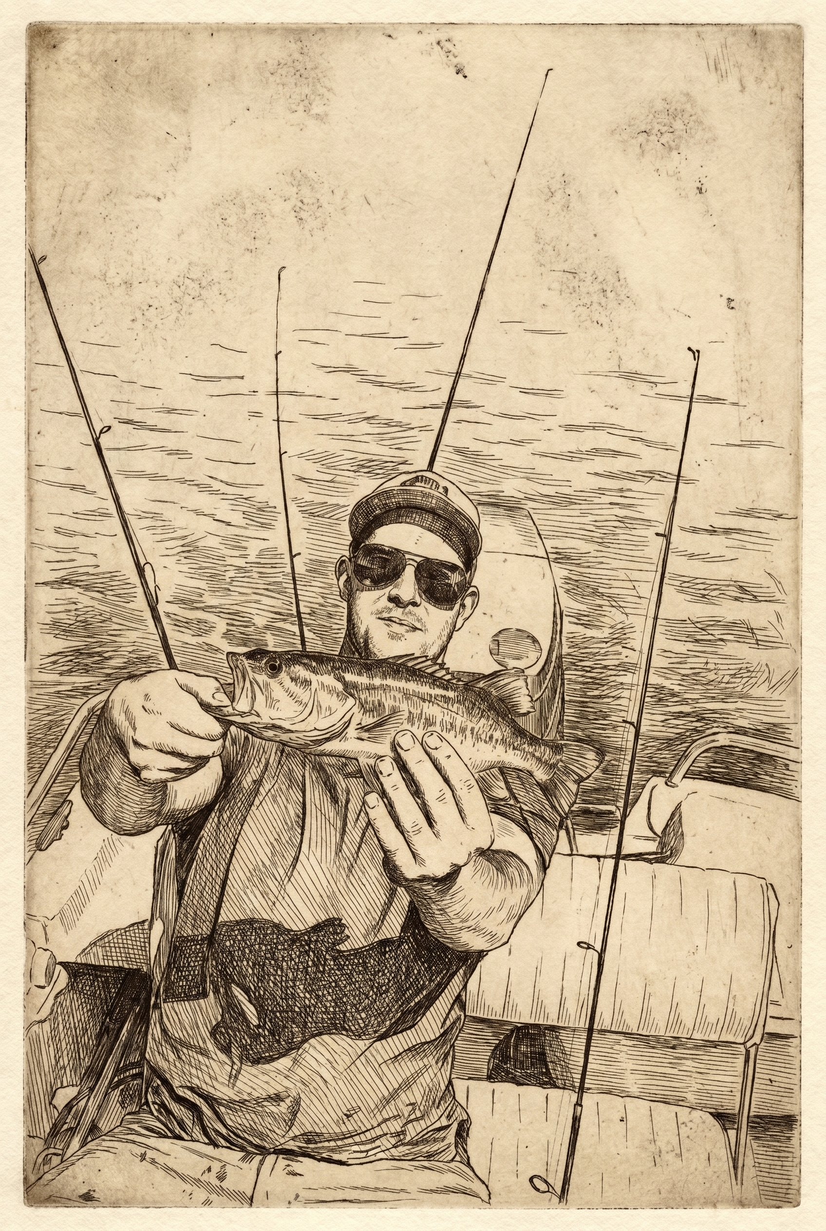 fishing Etched Print Filter preview