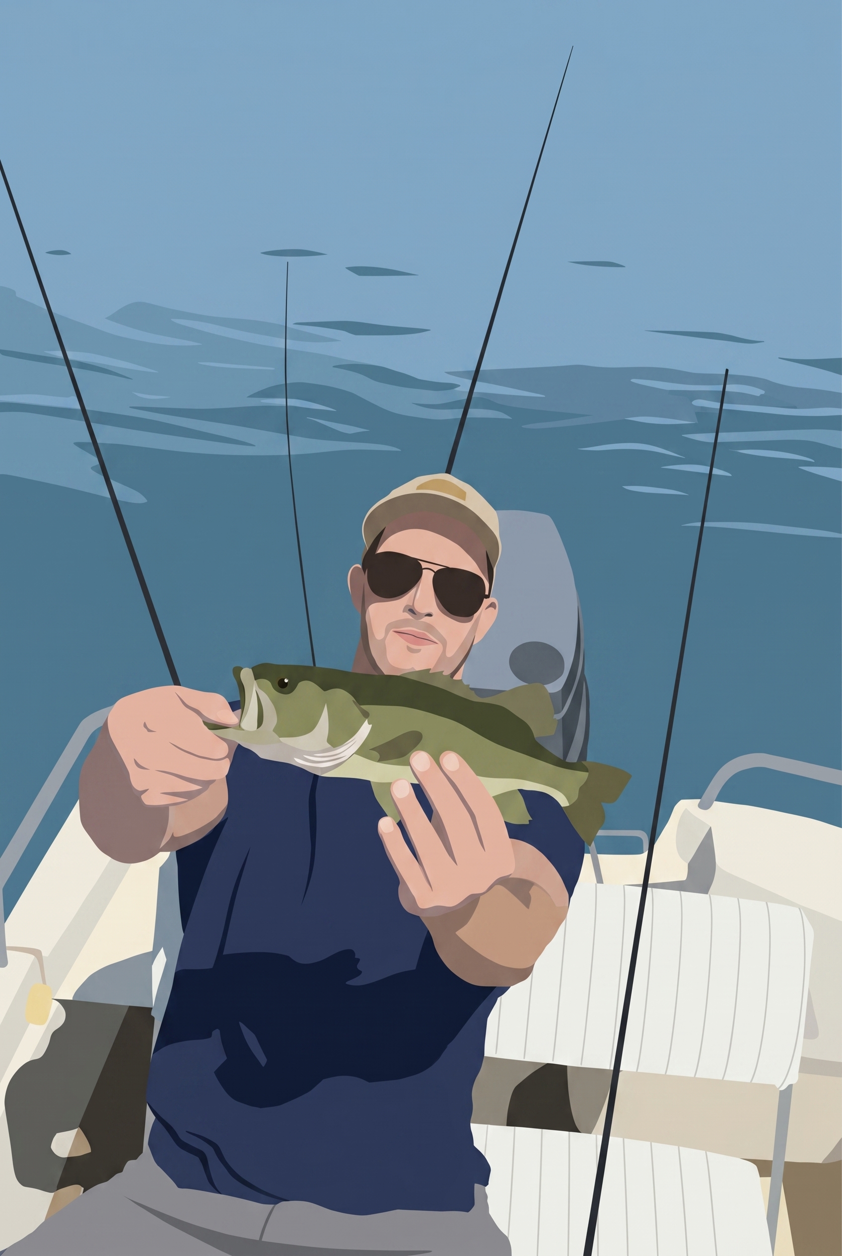 fishing Minimal Vector Illustration Filter preview