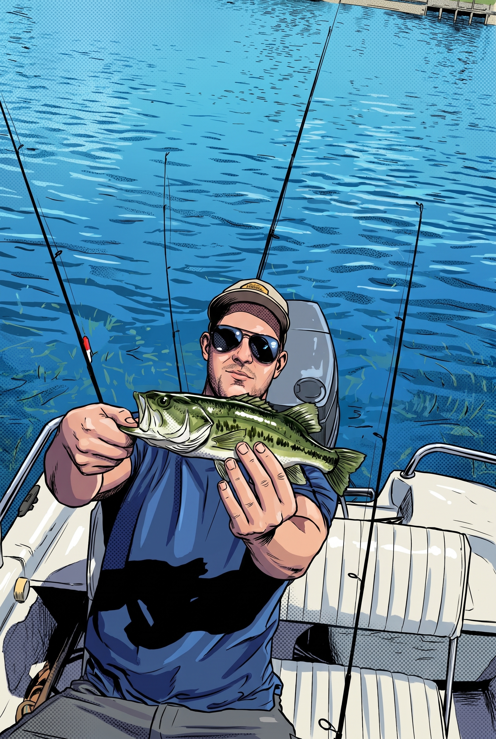 fishing Western Comic Book Filter preview