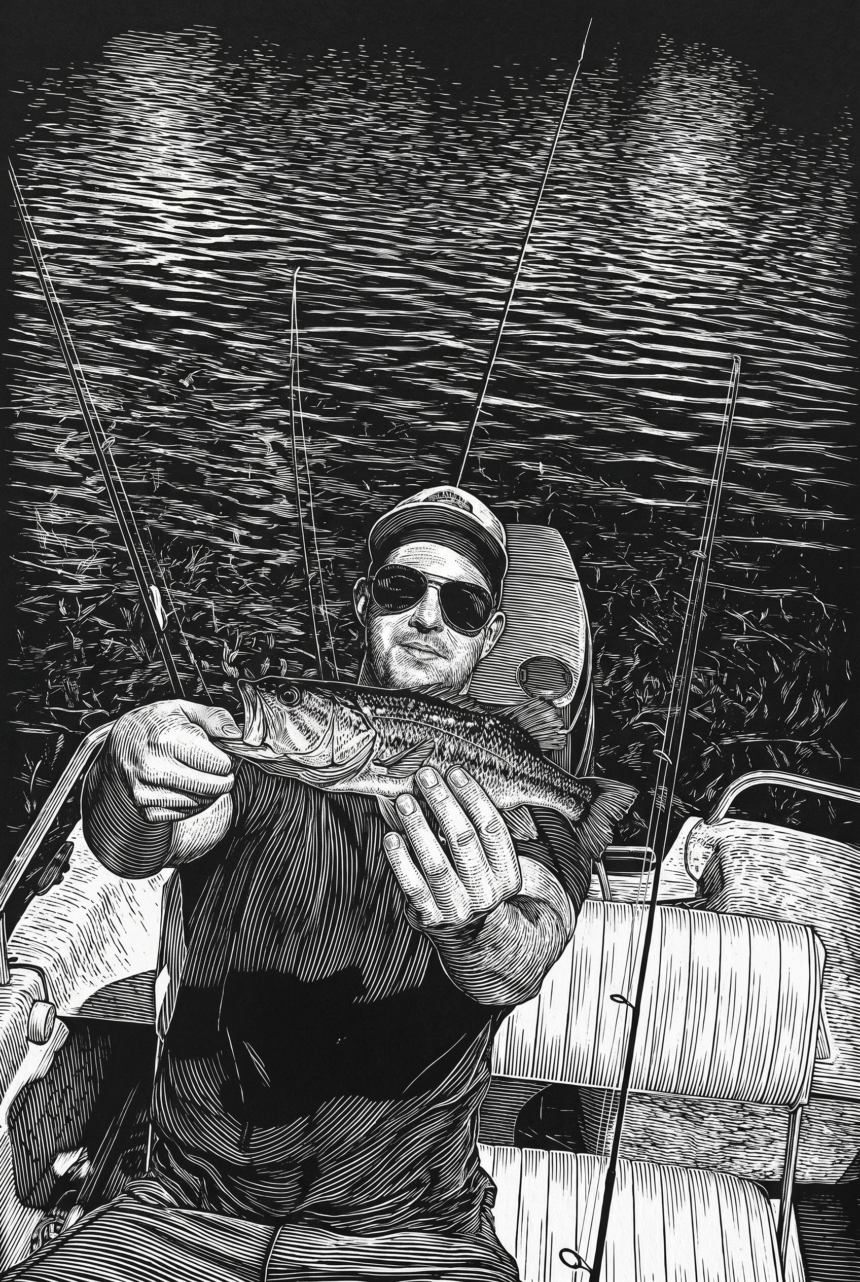 fishing Wood Engraving Filter preview